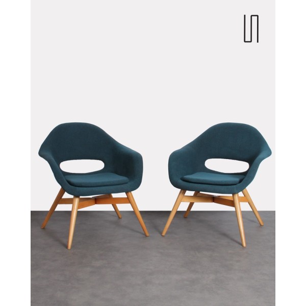 Paire de fauteuils par Miroslav Navratil, Europe de l'Est, 1960 - Design d'Europe de l'Est