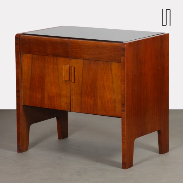 Commode en bois et opaline des années 1960 - 