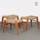 Set of 3 Czech wooden stools for Krasna Jizba, 1950s - Eastern Europe design