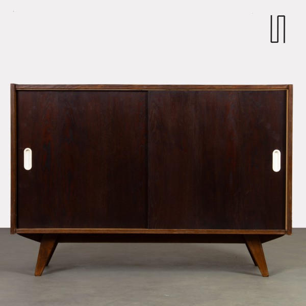 Dark oak chest designed by Jiri Jiroutek, model U-452, 1960s - Eastern Europe design