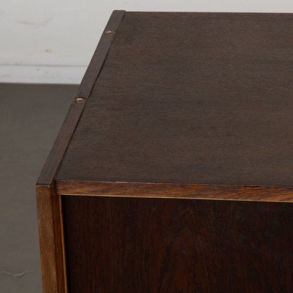 Dark oak chest designed by Jiri Jiroutek, model U-452, 1960s - Eastern Europe design