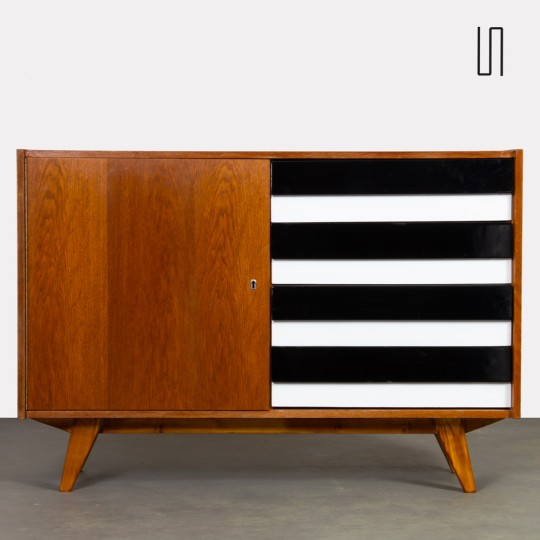 Vintage oak chest of drawers by Jiri Jiroutek, model U-458, 1960s