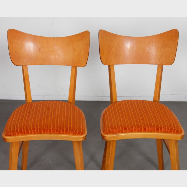 Suite of 4 chairs produced by Ton, 1960 - Eastern Europe design