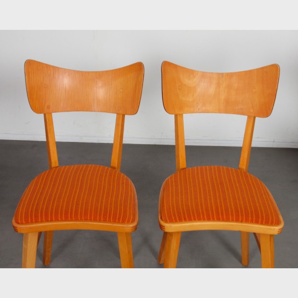 Suite of 4 chairs produced by Ton, 1960 - Eastern Europe design