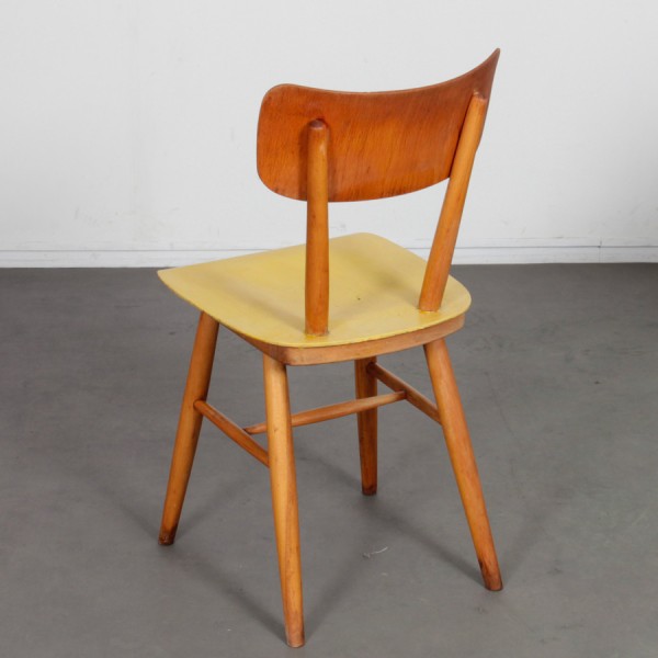 Yellow chair for the manufacturer Ton, 1960s - Eastern Europe design