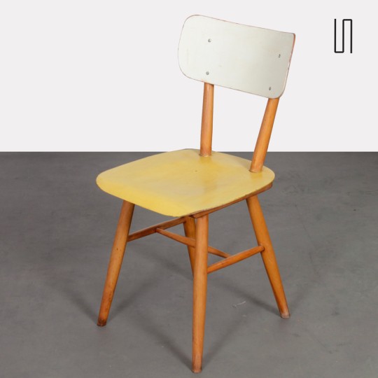 Yellow chair for the manufacturer Ton, 1960s