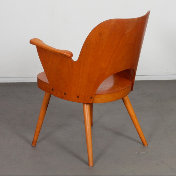 Lot de 3 fauteuils en bois par Lubomir Hofmann pour Ton, 1960 - 