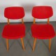 Set of 4 vintage chairs in wood and fabric, 1960s - Eastern Europe design