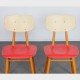 Pair of vintage wooden chairs by Ton, 1960 - Eastern Europe design