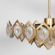 Metal and Glass hanging lamp by Kamenicky Senov, 1970s - Eastern Europe design