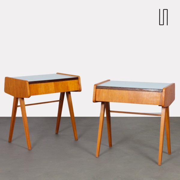 Paire de tables de chevet attribuées à Frantisek Jirak, 1970 - Design d'Europe de l'Est