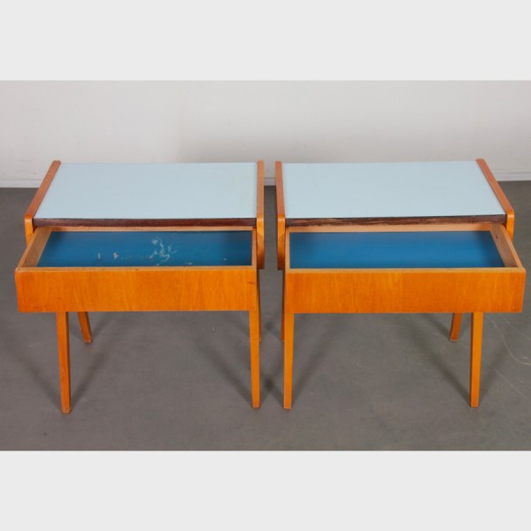 Paire de tables de chevet attribuées à Frantisek Jirak, 1970 - Design d'Europe de l'Est