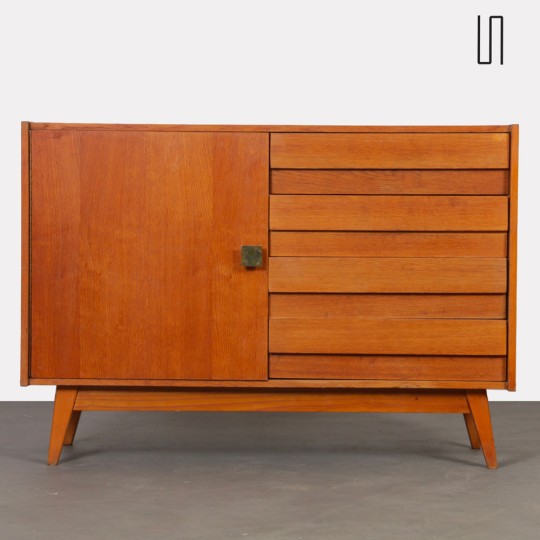 Rangement vintage en chêne par Jiri Jiroutek, modèle U-458, 1960 - Design d'Europe de l'Est