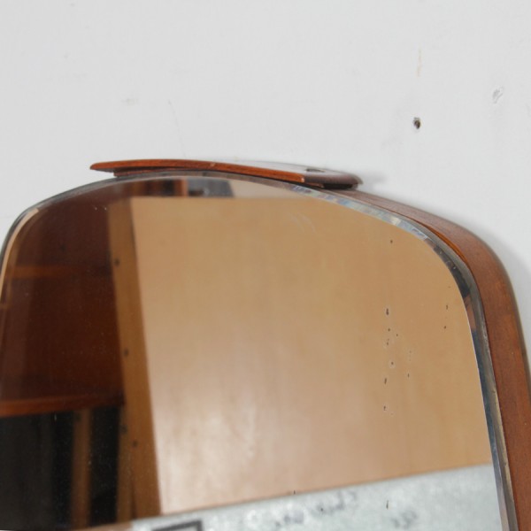 Vintage wooden mirror from the 1960s - 