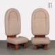 Pair of 1970s high armchairs - 