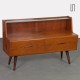 Rangement vintage en bois et verre, 1960 - 