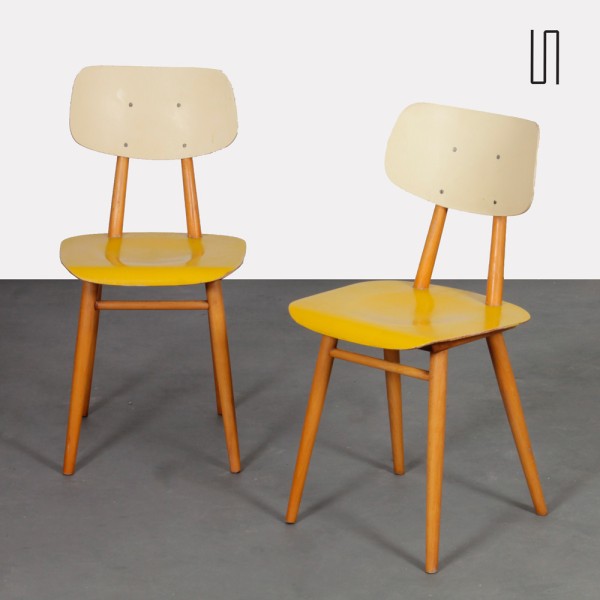 Pair of chairs produced by Ton in the 1960s - Eastern Europe design