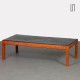 Vintage wood and slate coffee table, 1970 - 