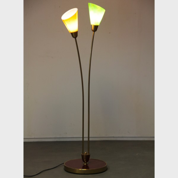 Vintage metal floor lamp, Czech manufacture, 1960s - Eastern Europe design