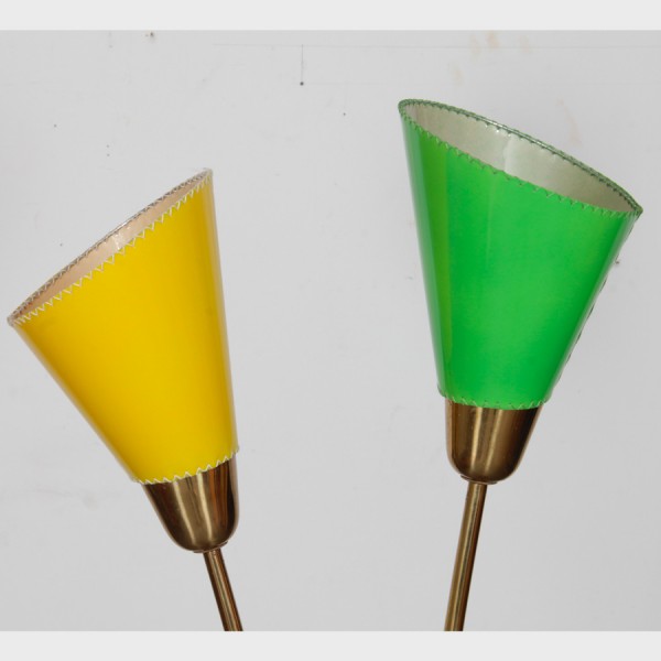 Lampadaire vintage en métal, fabrication tchèque, 1960 - Design d'Europe de l'Est