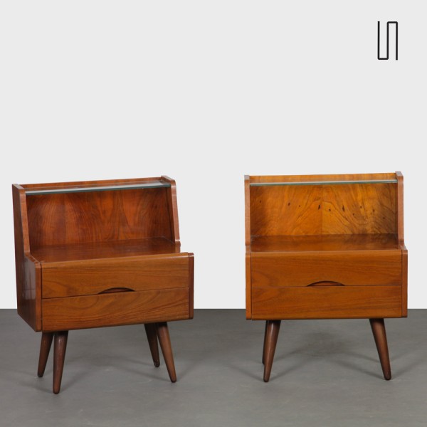 Pair of vintage nightstands dating from the 1960s - Eastern Europe design