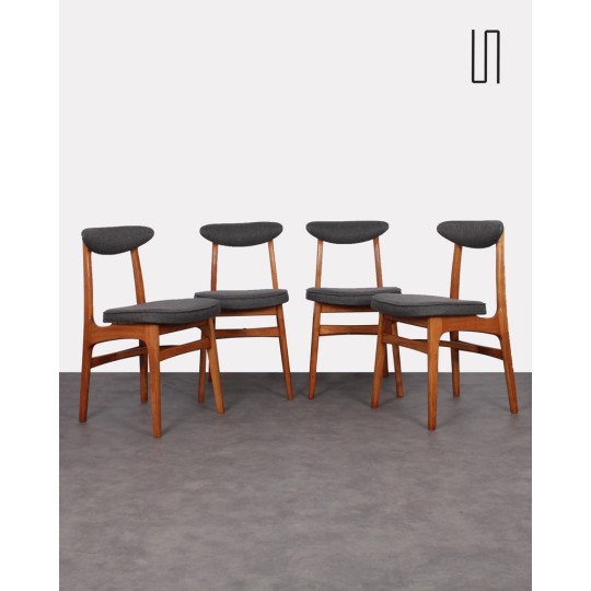 Suite de 4 chaises vintage de l'Est par Rajmund Halas, 1960 - 