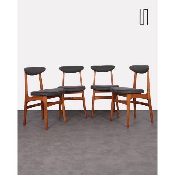 Suite de 4 chaises vintage de l'Est par Rajmund Halas, 1960 - 