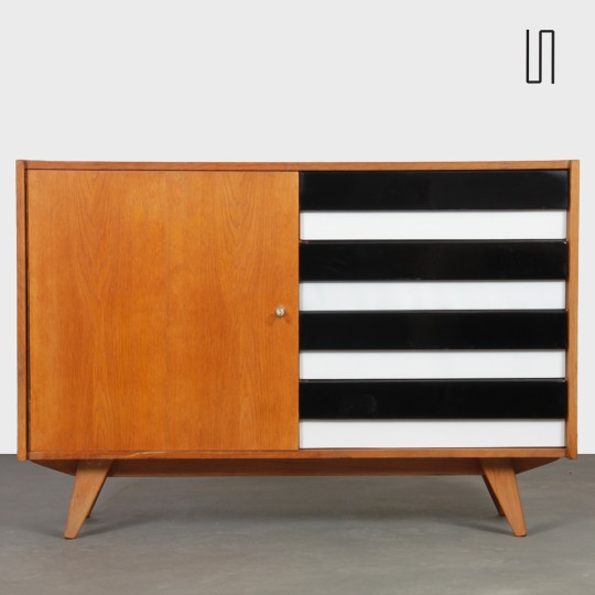 Vintage oak chest of drawers by Jiri Jiroutek, model U-458, 1960s - 