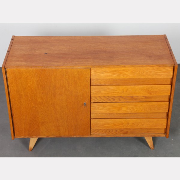 Vintage oak storage unit by Jiri Jiroutek, model U-458, 1960s - Eastern Europe design