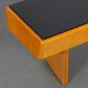 Vintage wood and opaline low console, 1960s - Eastern Europe design