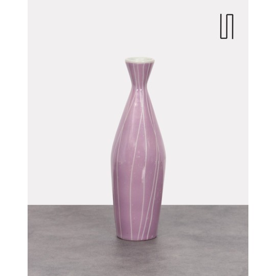 Vase tchèque en céramique à motifs géométriques, 1960
