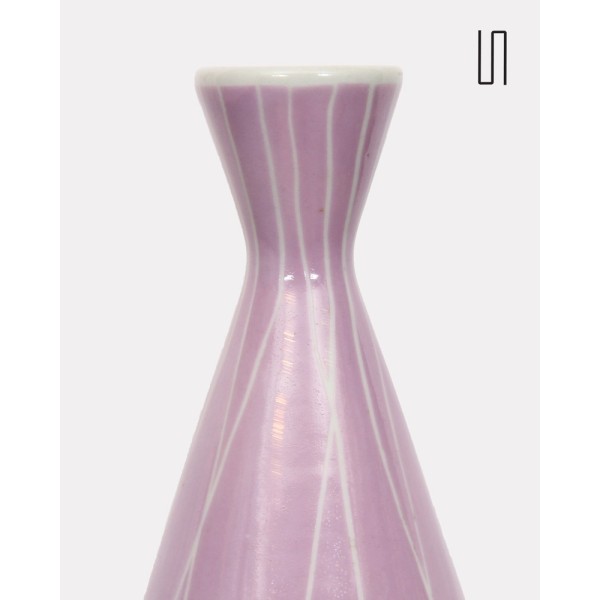 Vase tchèque en céramique à motifs géométriques, 1960 - Design d'Europe de l'Est