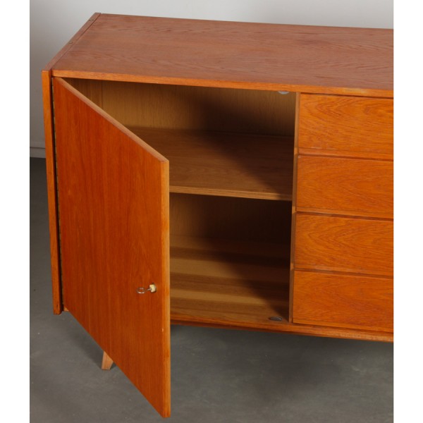 Vintage oak storage unit by Jiri Jiroutek, model U-458, 1960s - Eastern Europe design