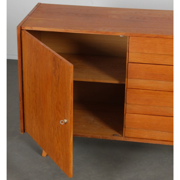 Vintage oak storage unit by Jiri Jiroutek, model U-458, 1960s - Eastern Europe design