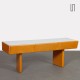 Vintage wood and opaline low console, 1960s - Eastern Europe design