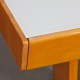 Vintage wood and opaline low console, 1960s - Eastern Europe design