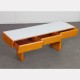 Vintage wood and opaline low console, 1960s - Eastern Europe design