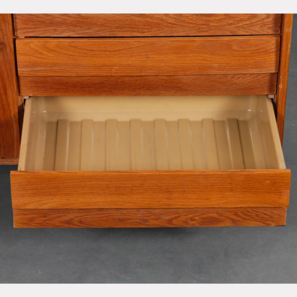 Vintage oak storage unit by Jiri Jiroutek, model U-458, 1960s - Eastern Europe design