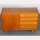 Vintage oak storage unit by Jiri Jiroutek, model U-458, 1960s - Eastern Europe design