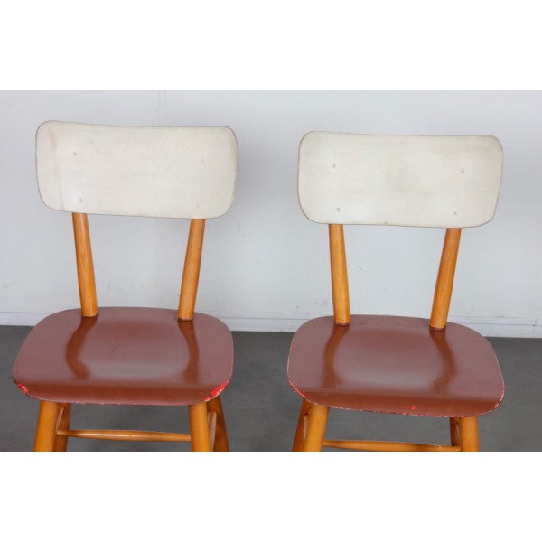 Suite of 4 chairs produced by Ton, 1960 - Eastern Europe design