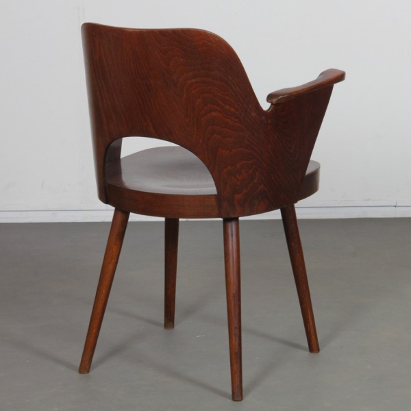 Wooden armchair by Lubomir Hofmann for Ton, 1960s - 