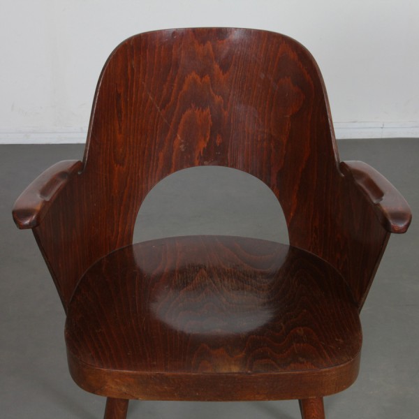 Fauteuil en bois par Lubomir Hofmann pour Ton, 1960 - 