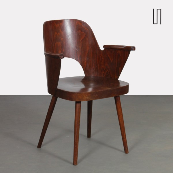 Fauteuil en bois par Lubomir Hofmann pour Ton, 1960 - 