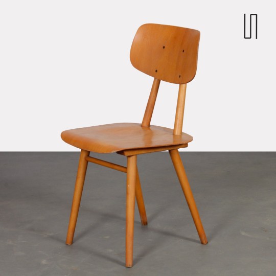 Wooden chair produced by Ton, 1960s - Eastern Europe design