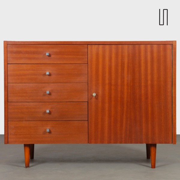 Vintage wooden chest of drawers, Czech production, 1960s - 