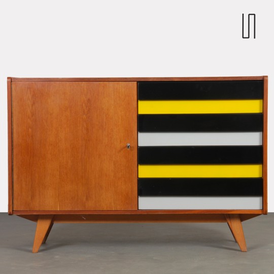 Vintage oak chest of drawers by Jiri Jiroutek, model U-458, 1960s - 