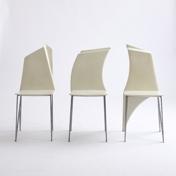 Suite de 7 chaises Marmora par Yves de la Tour d'Auvergne, 1989 - 