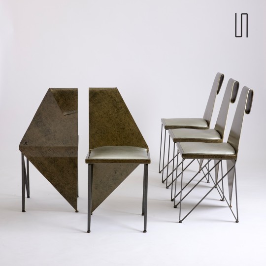 Suite of 5 Olta chairs by Yves de la Tour d'Auvergne, 1989 - 