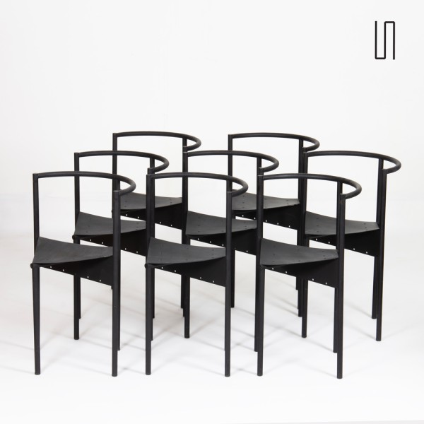 Suite de 8 chaises Wendy Wright, par Philippe Starck pour Disform, 1986 - Design Français