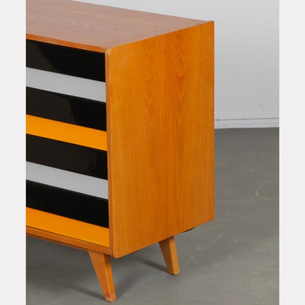 Yellow and black chest of drawers, model U-453, by Jiri Jiroutek, 1960s - Eastern Europe design